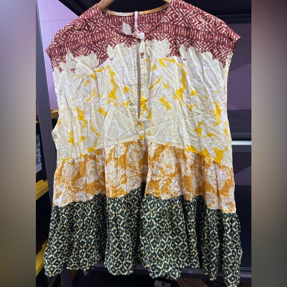 Free People We the Free Oversized Women’s XS Blouse lightweight Summer Top Shirt
